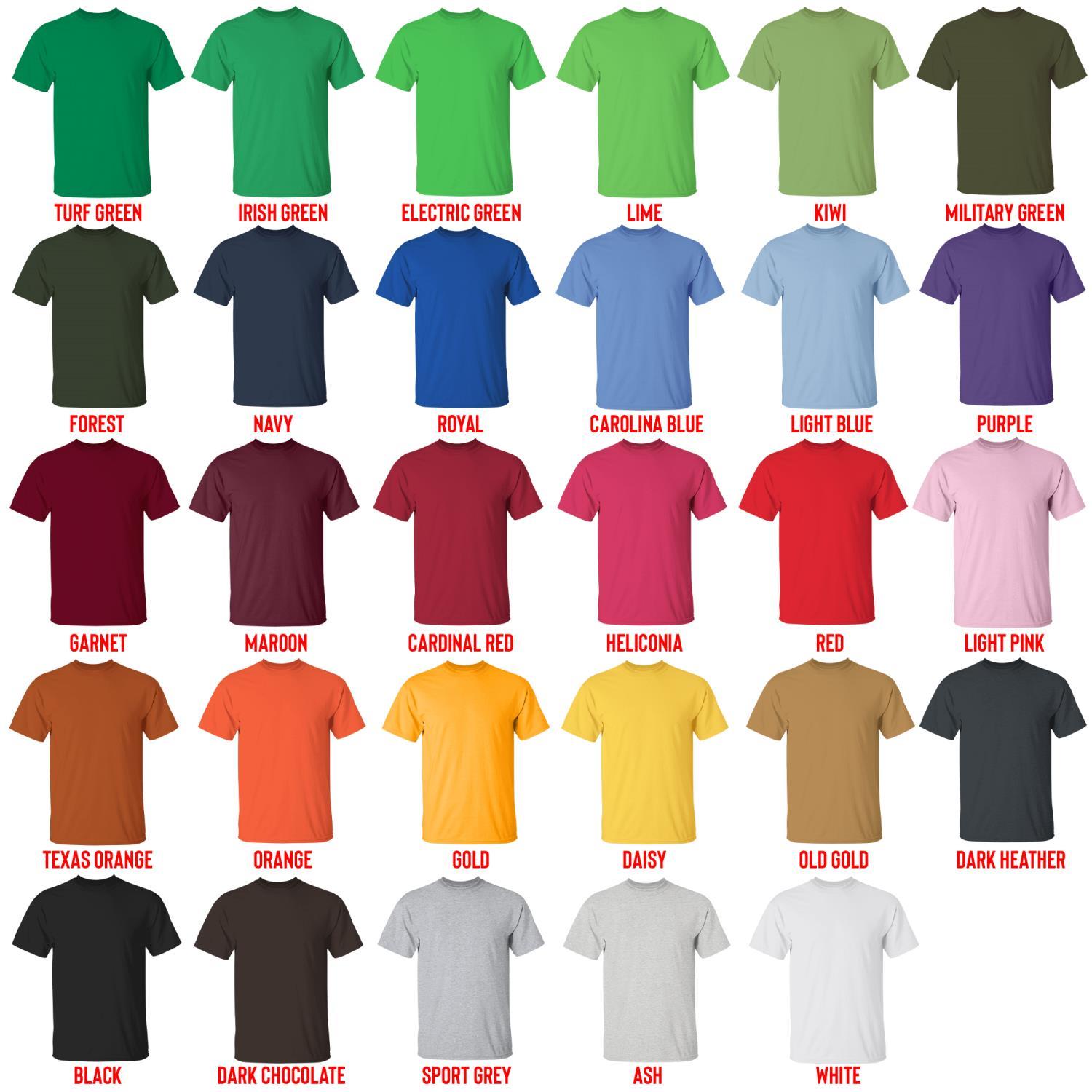 t shirt color chart - Olivia Rodrigo UK Shop