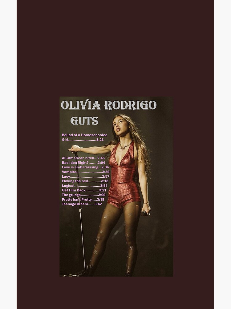 Olivia Rodrigo Guts Tour Vintage Design Shower Curtain - Image 2