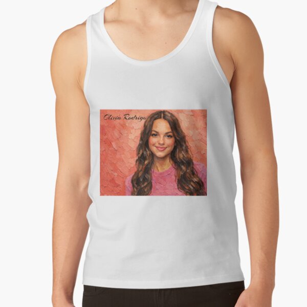 Olivia Rodrigo Portrait In Pink Tank Top - Image 2