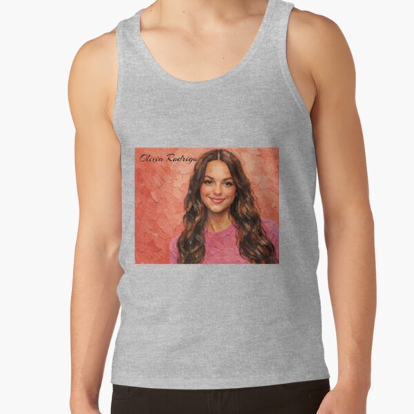 Olivia Rodrigo Portrait In Pink Tank Top - Image 3