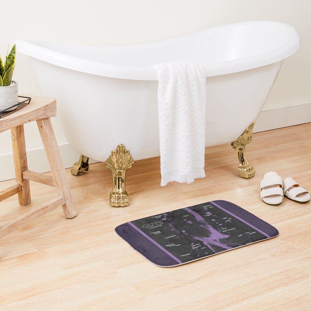 Olivia Rodrigo Guts Spilled Purple Aesthetic Bath Mat - Image 2