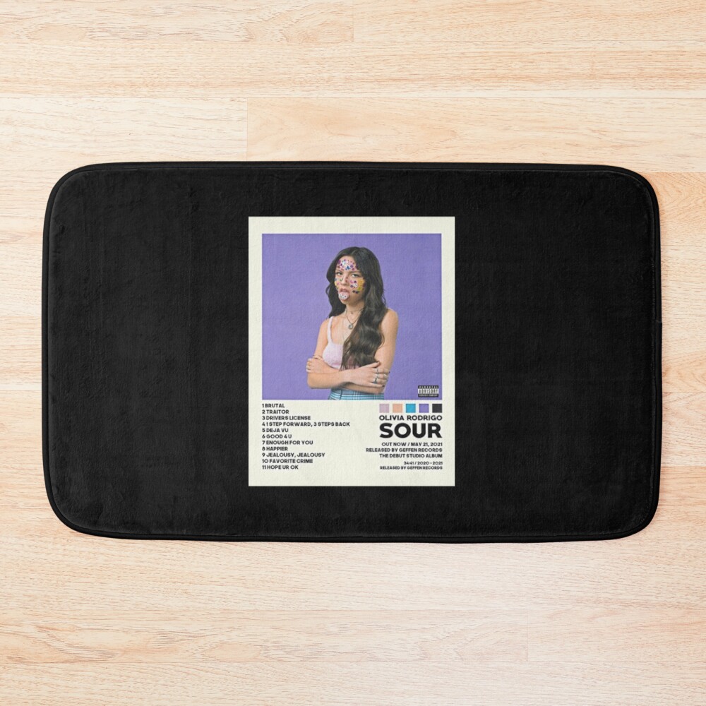 Olivia Rodrigo Sours Tour List Bath Mat