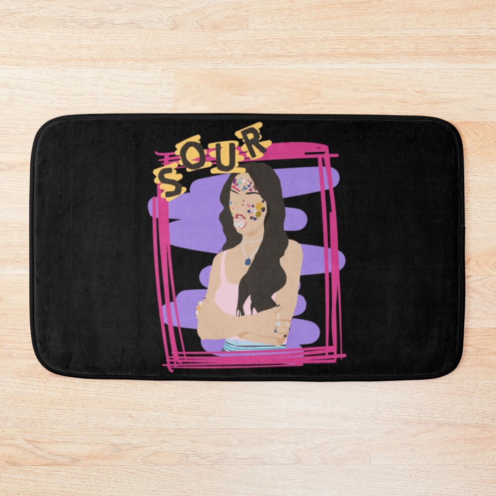 Cute Girl Olivia Rodrigo Fan Art Bath Mat