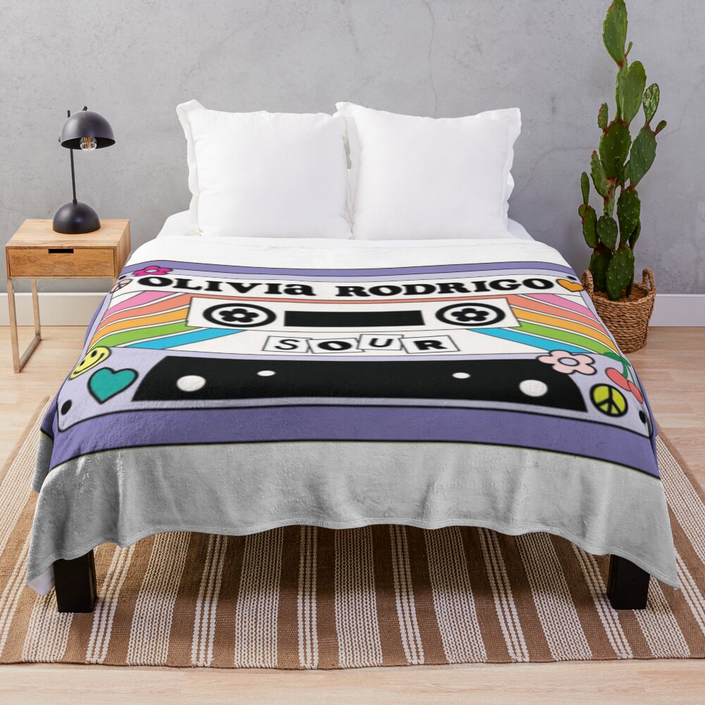 Olivia Rodrigo Sour Cassette Tape Throw Blanket