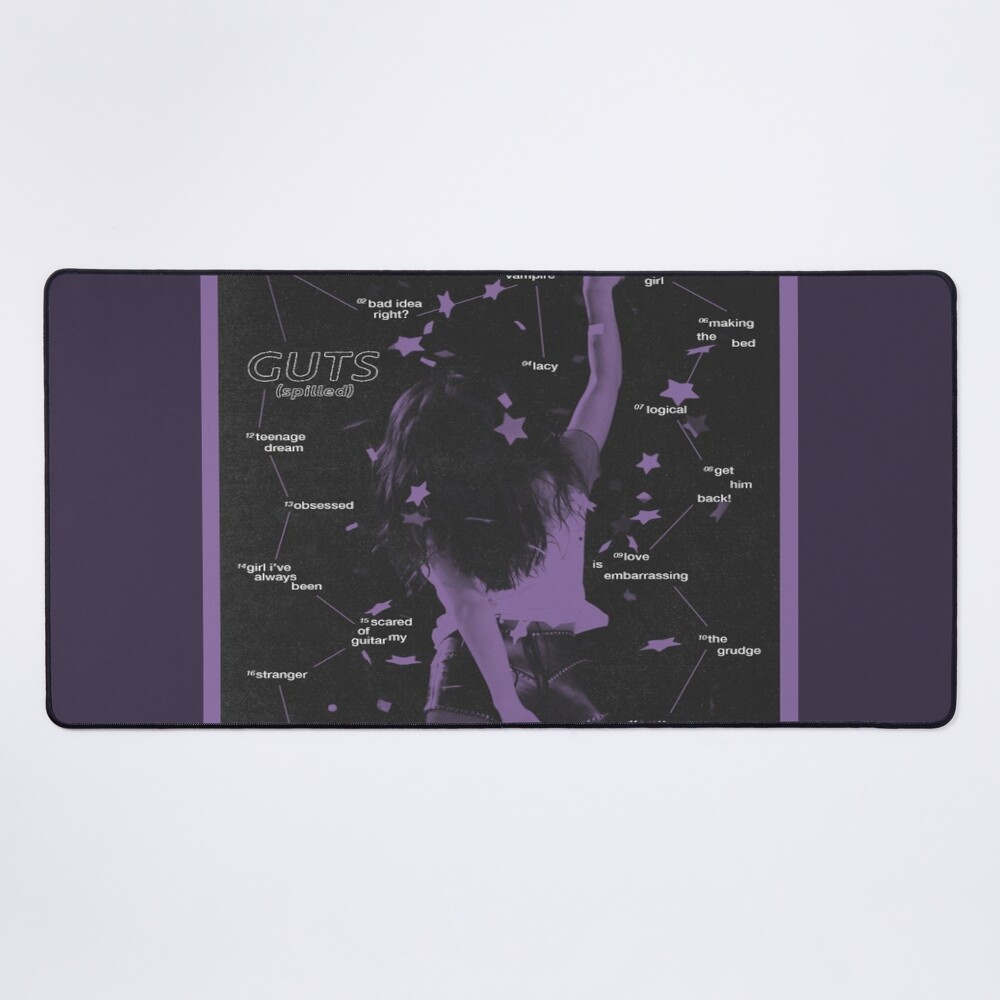 Olivia Rodrigo Guts Spilled Purple Aesthetic Mouse Pad
