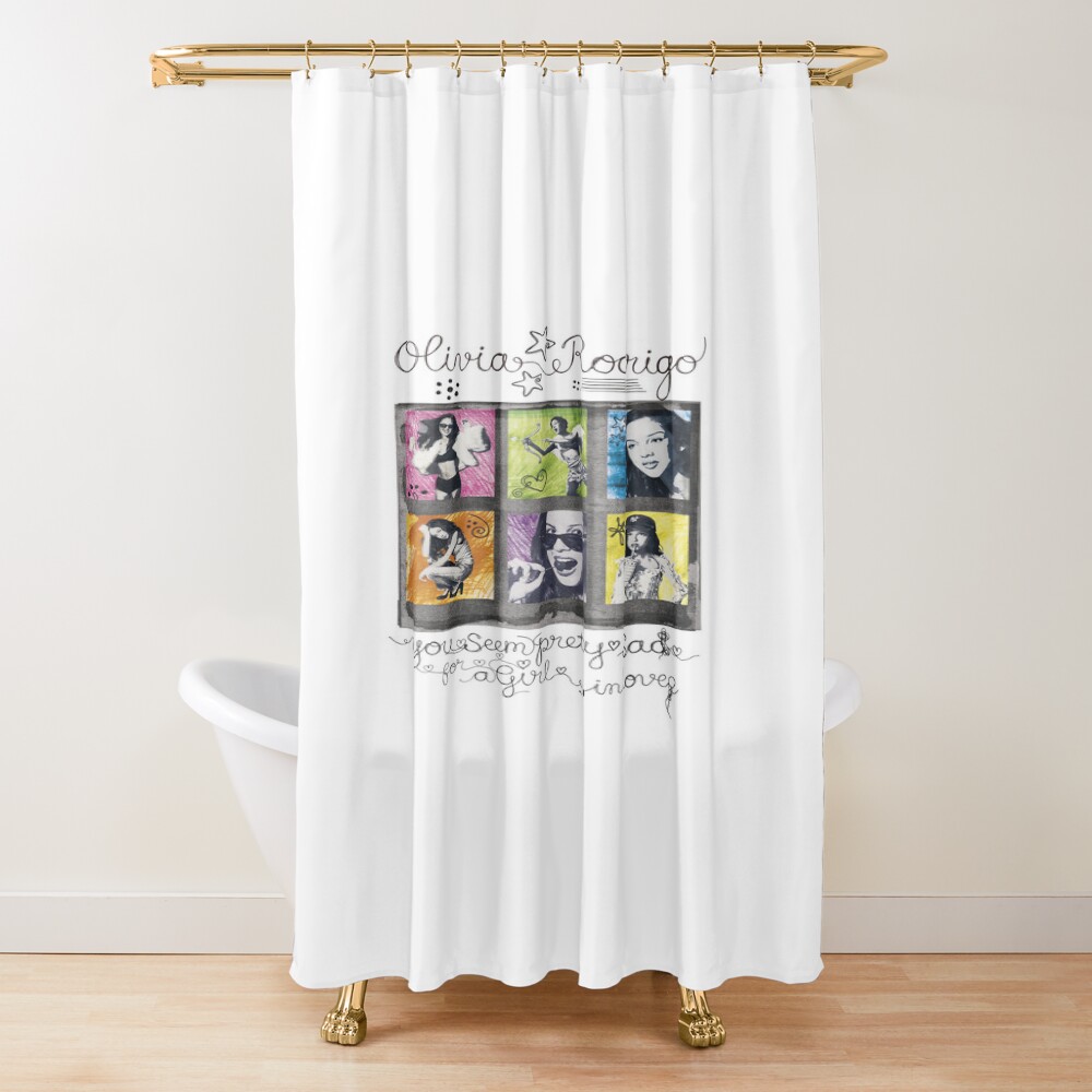 New Collection Olivia Rodrigo Retro Shower Curtain