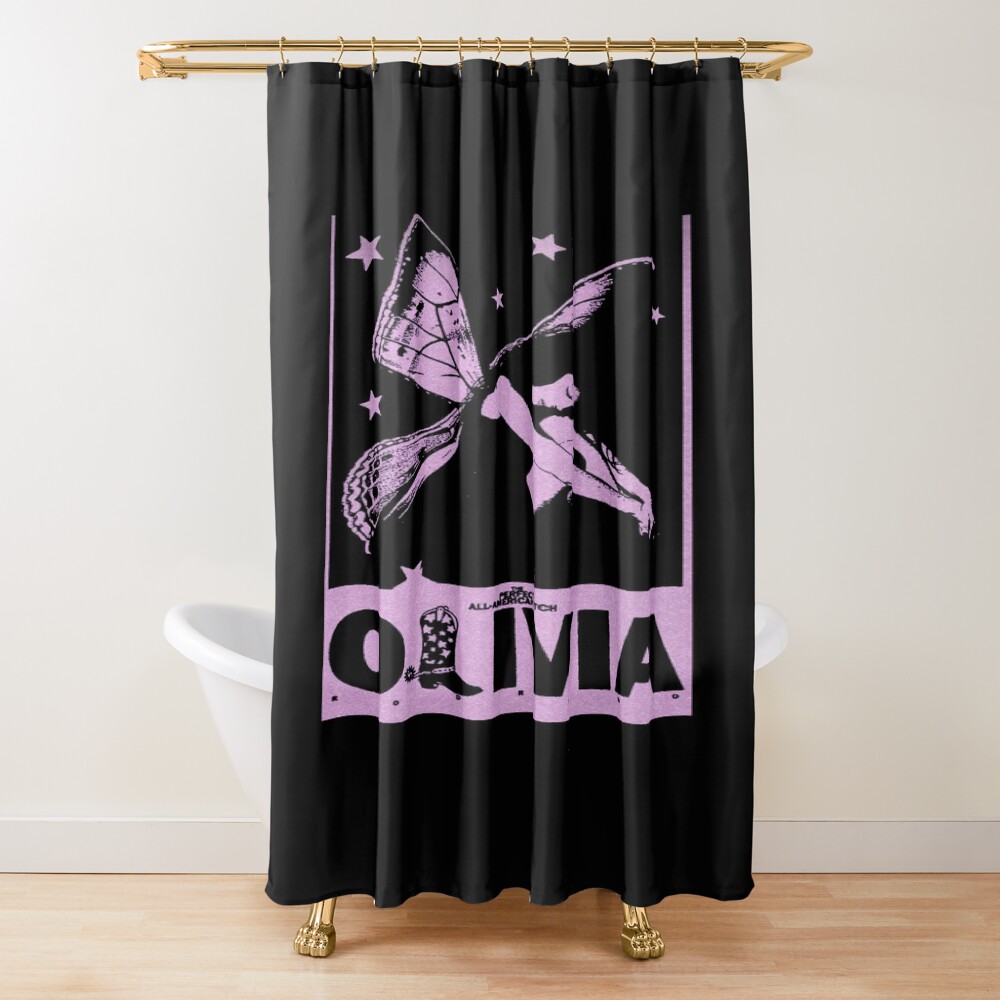 Olivia Rodrigo Poster Butterfly Shower Curtain