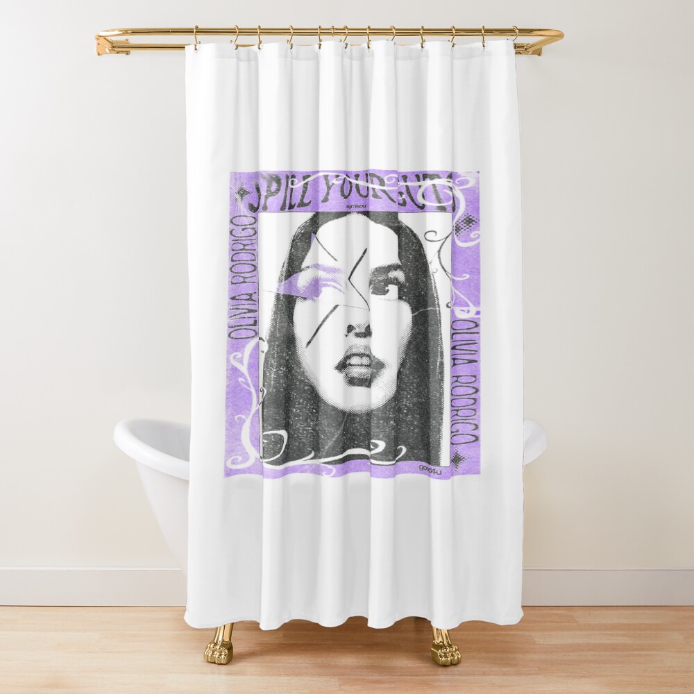 Olivia Rodrigo Spill Your Guts Shower Curtain