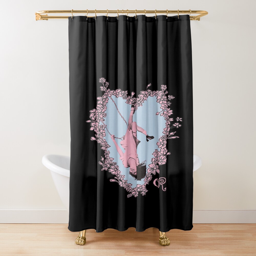 Olivia Rodrigo Heart Swing Floral Shower Curtain
