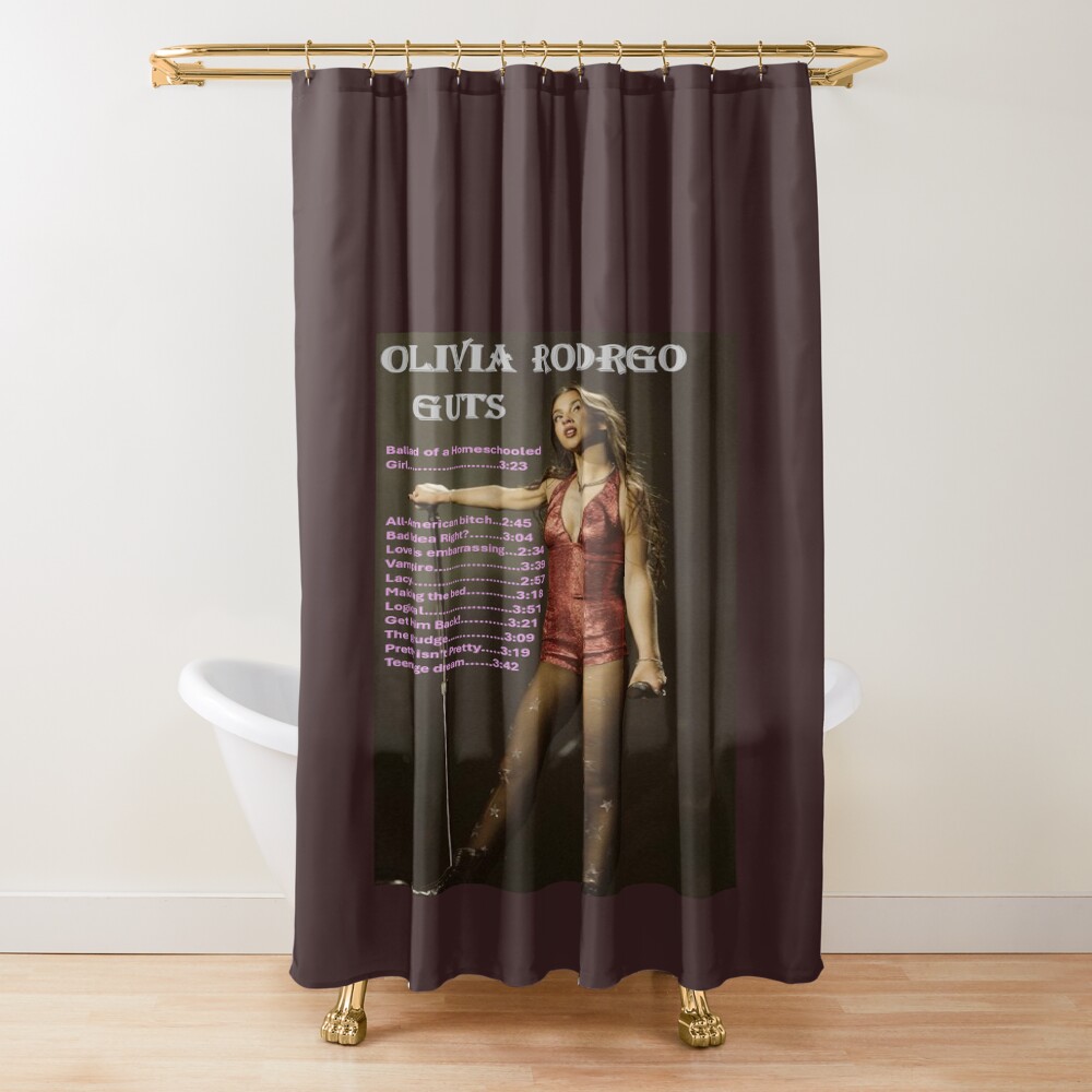 Olivia Rodrigo Guts Tour Vintage Design Shower Curtain