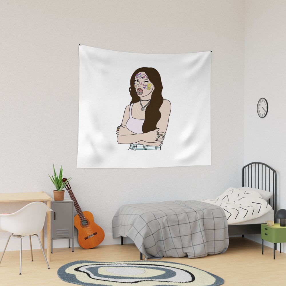 Olivia Rodrigo Sour Tour Fan Art Tapestry