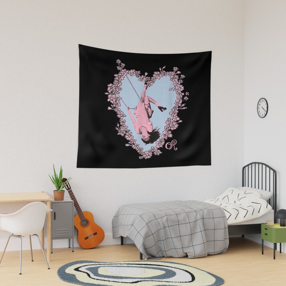 Olivia Rodrigo Heart Swing Floral Tapestry