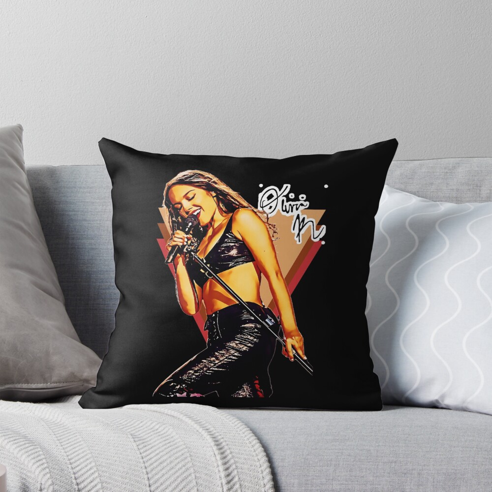 Olivia Rodrigo Retro Style Throw Pillow