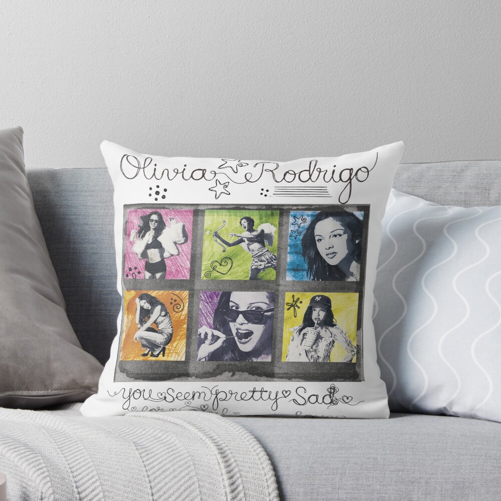 Olivia Rodrigo You Seem Pretty Sad For A Girl So In Love Throw Pillow