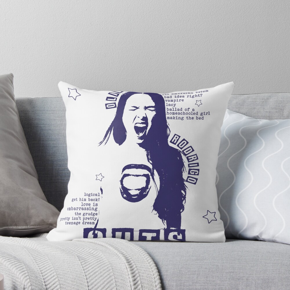 Musician Olivia Rodrigo Guts Tour Throw Pillow